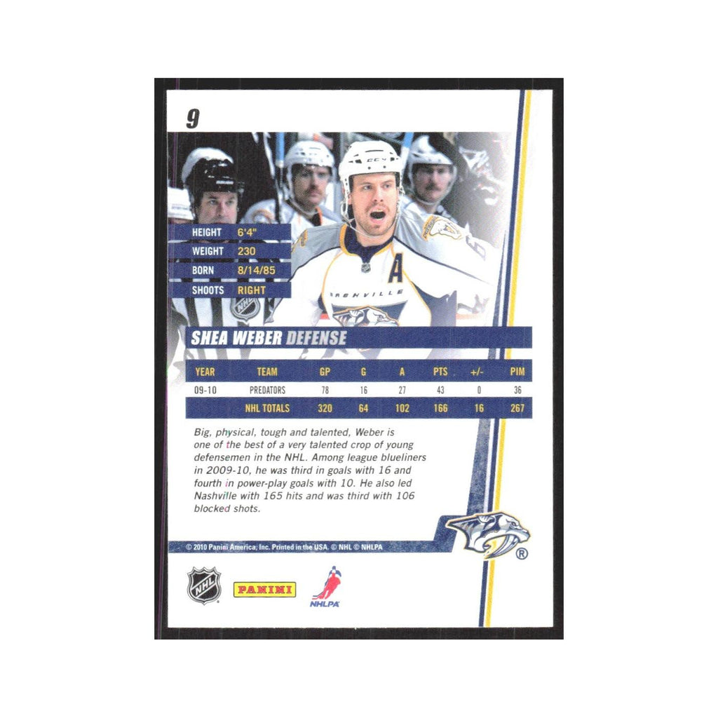 2010 Donruss Shea Weber Nashville Predators #9