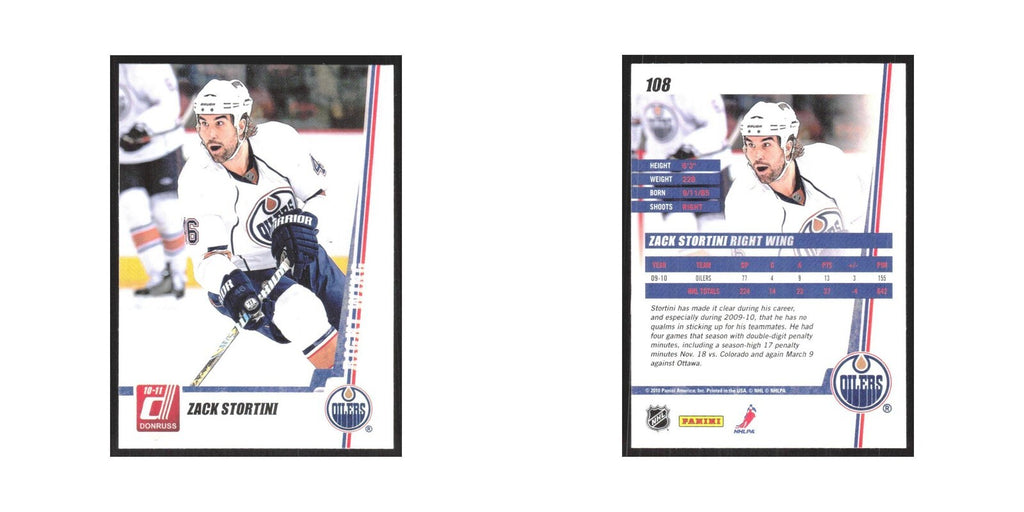 2010 Donruss Zach Stortini Edmonton Oilers #108