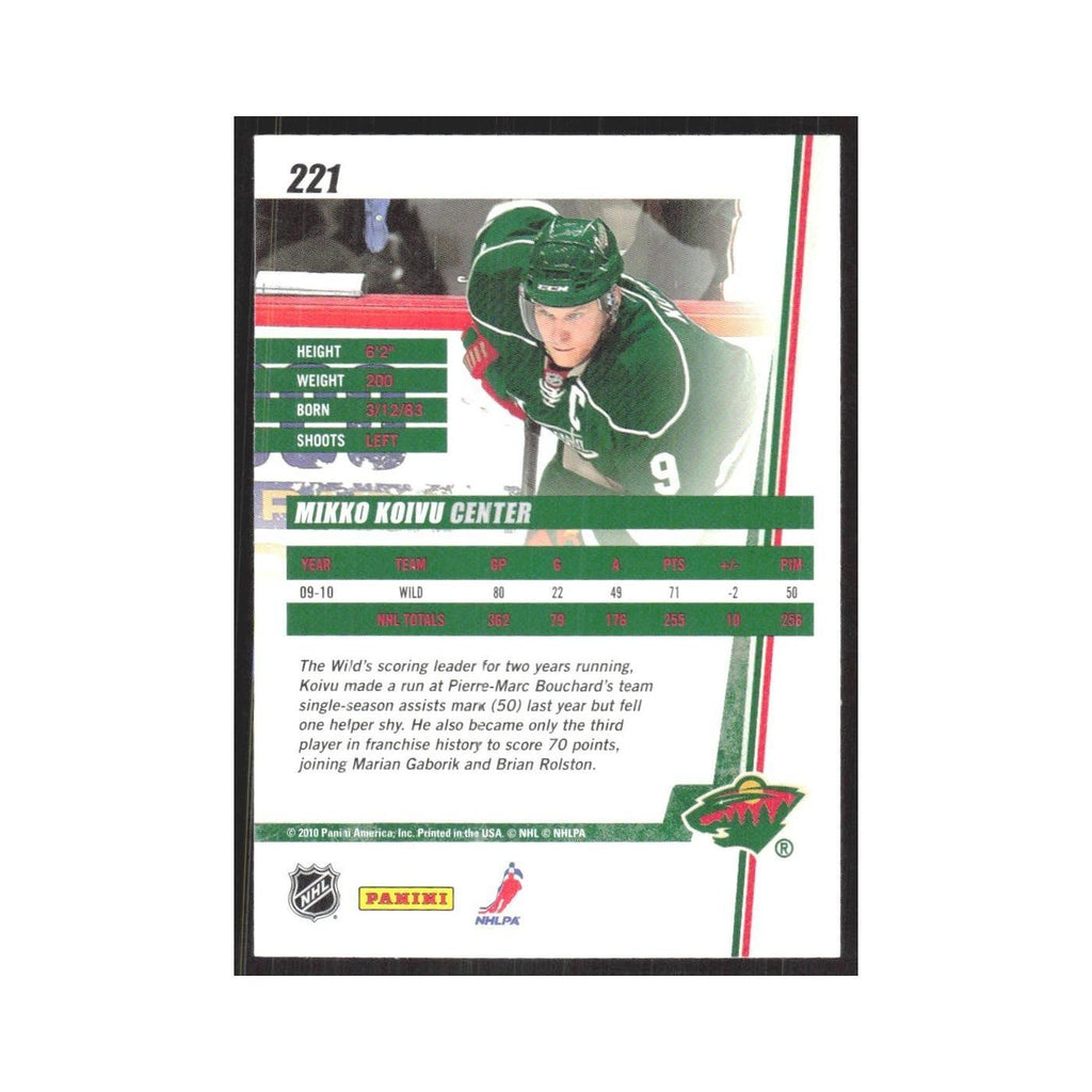 2010 Donruss Mikko Koivu Minnesota Wild #221