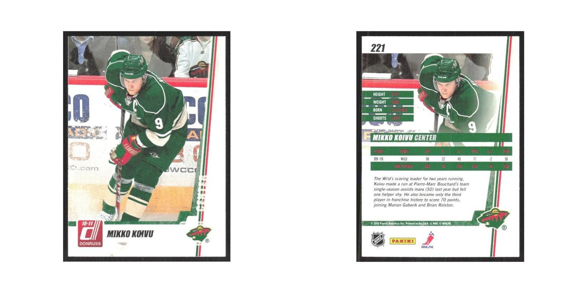 2010 Donruss Mikko Koivu Minnesota Wild #221