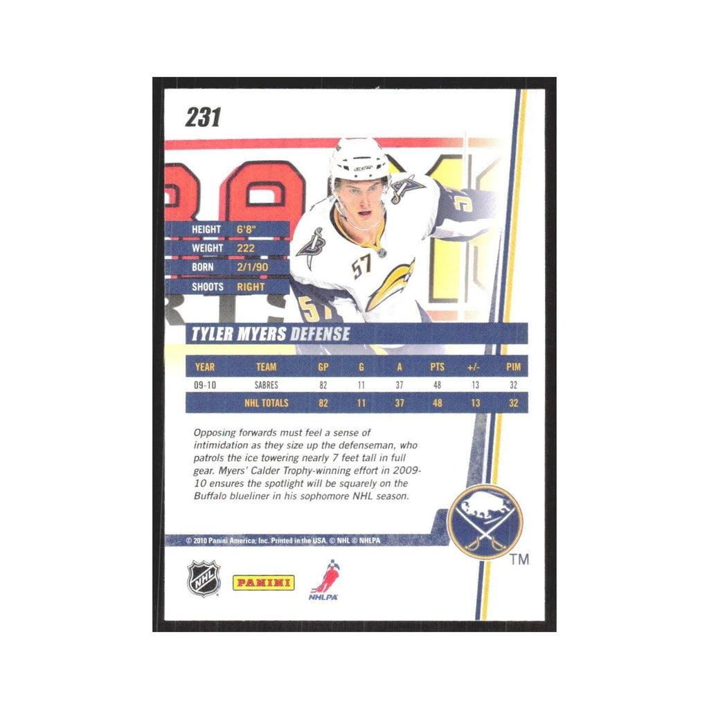 2010 Donruss Tyler Myers Buffalo Sabres #231