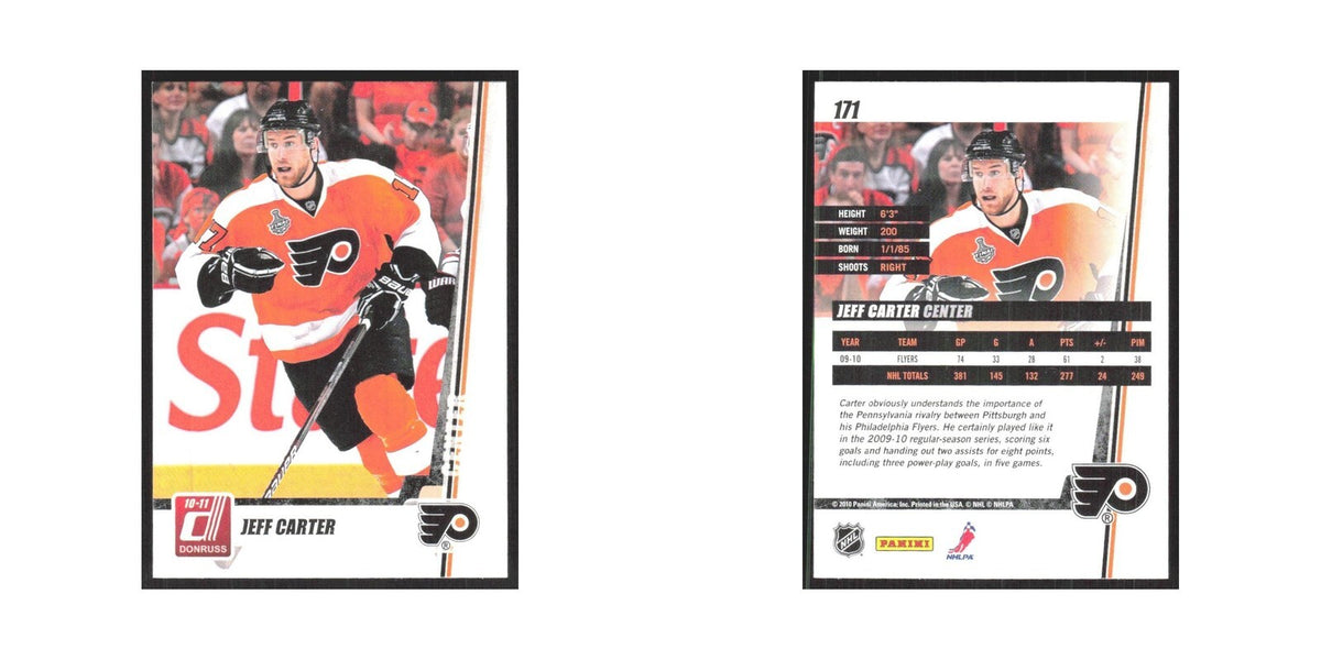 2010 Donruss Jeff Carter Philadelphia Flyers #171