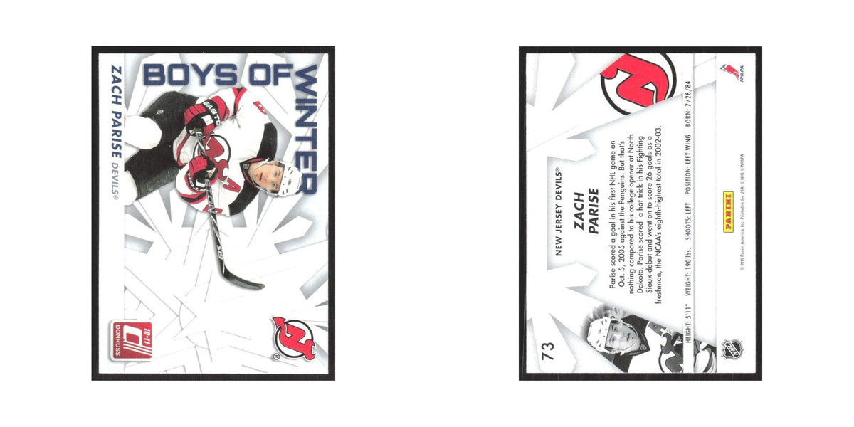 2010 Donruss Boys of Winter Zach Parise New Jersey Devils #73