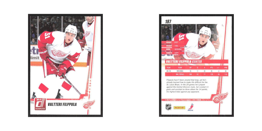 2010 Donruss Valtteri Filppula Detroit Red Wings #187