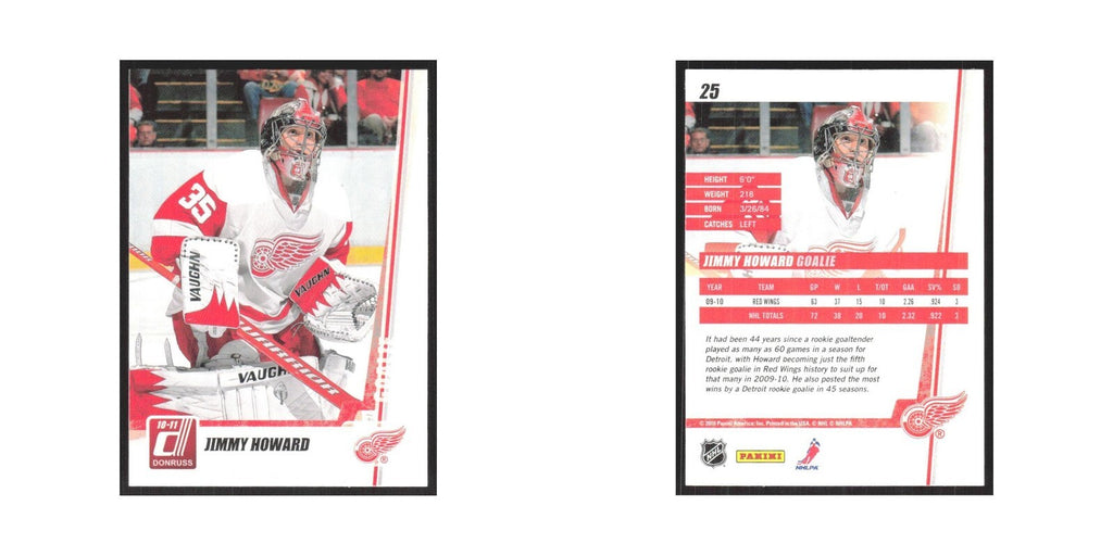 2010 Donruss Jimmy Howard Detroit Red Wings #25