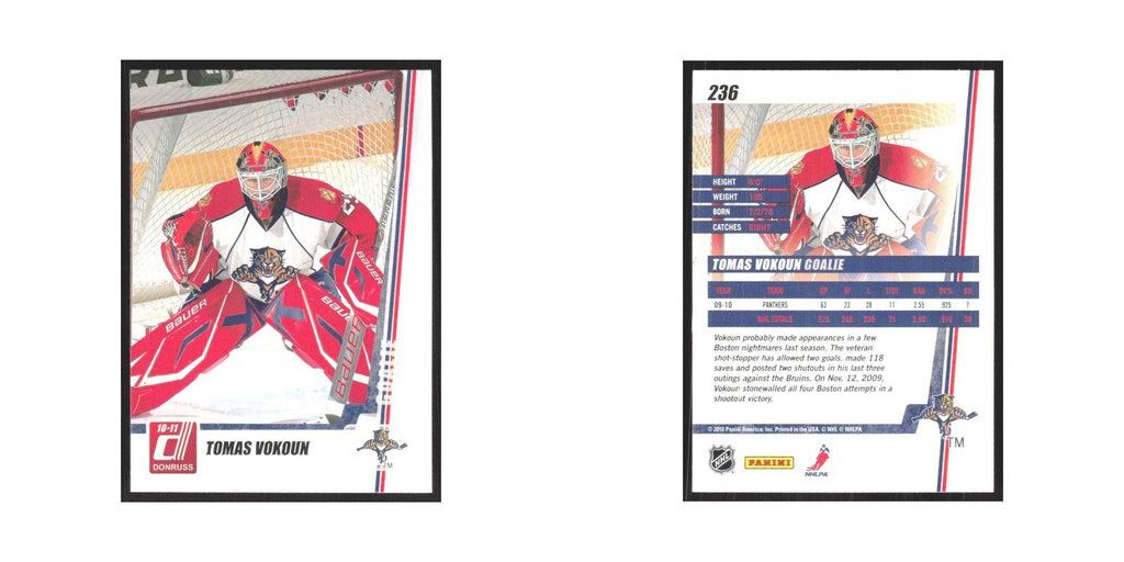 2010 Donruss Tomas Vokoun Florida Panthers #236