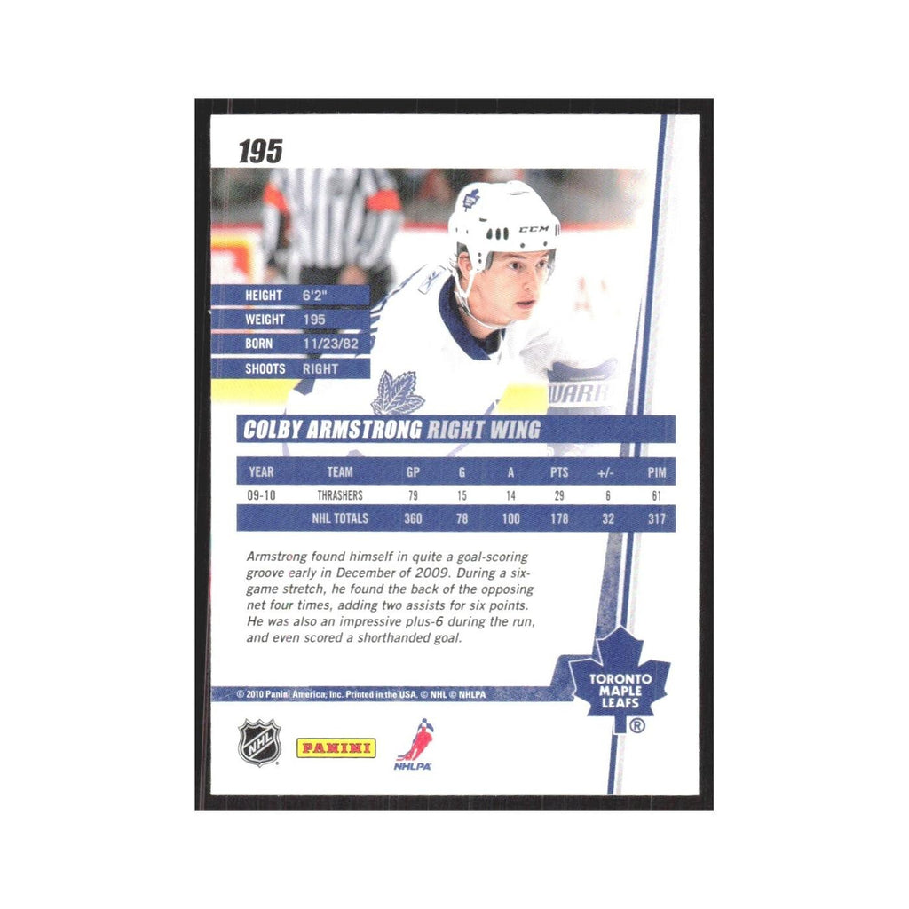 2010 Donruss Colby Armstrong Toronto Maple Leafs #195
