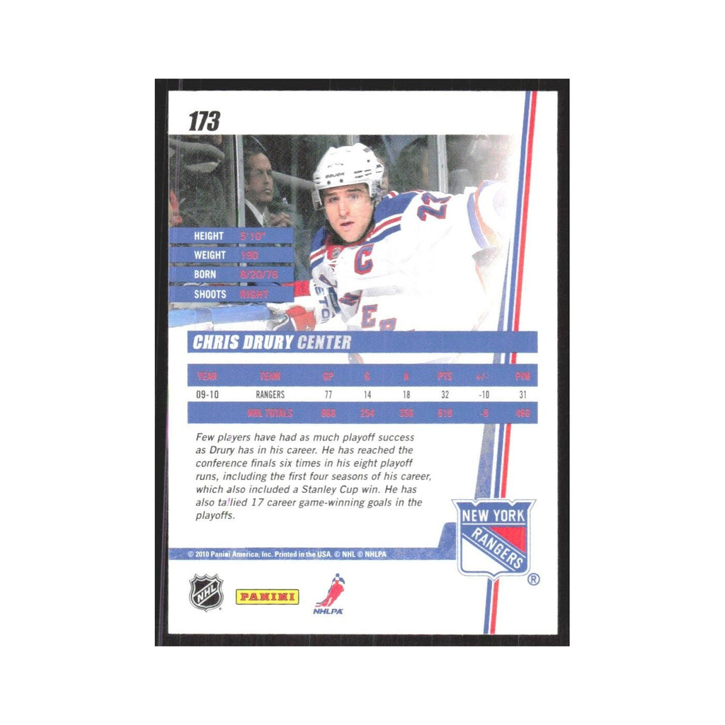 2010 Donruss Chris Drury New York Rangers #173
