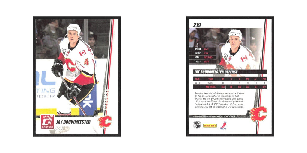 2010 Donruss Jay Bouwmeester Calgary Flames #219