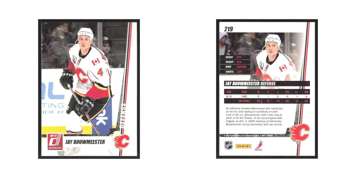 2010 Donruss Jay Bouwmeester Calgary Flames #219
