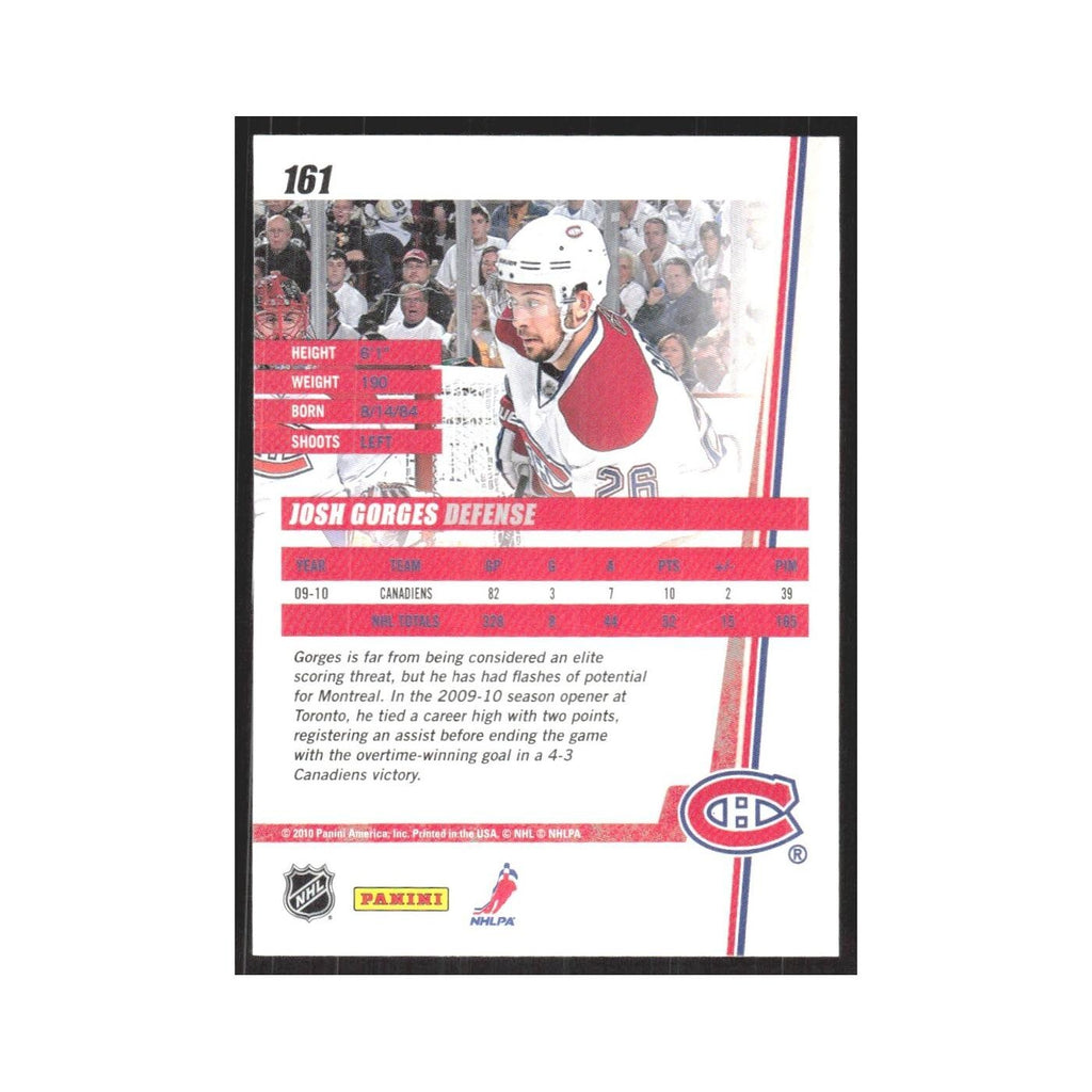 2010 Donruss Josh Gorges Montreal Canadiens #161