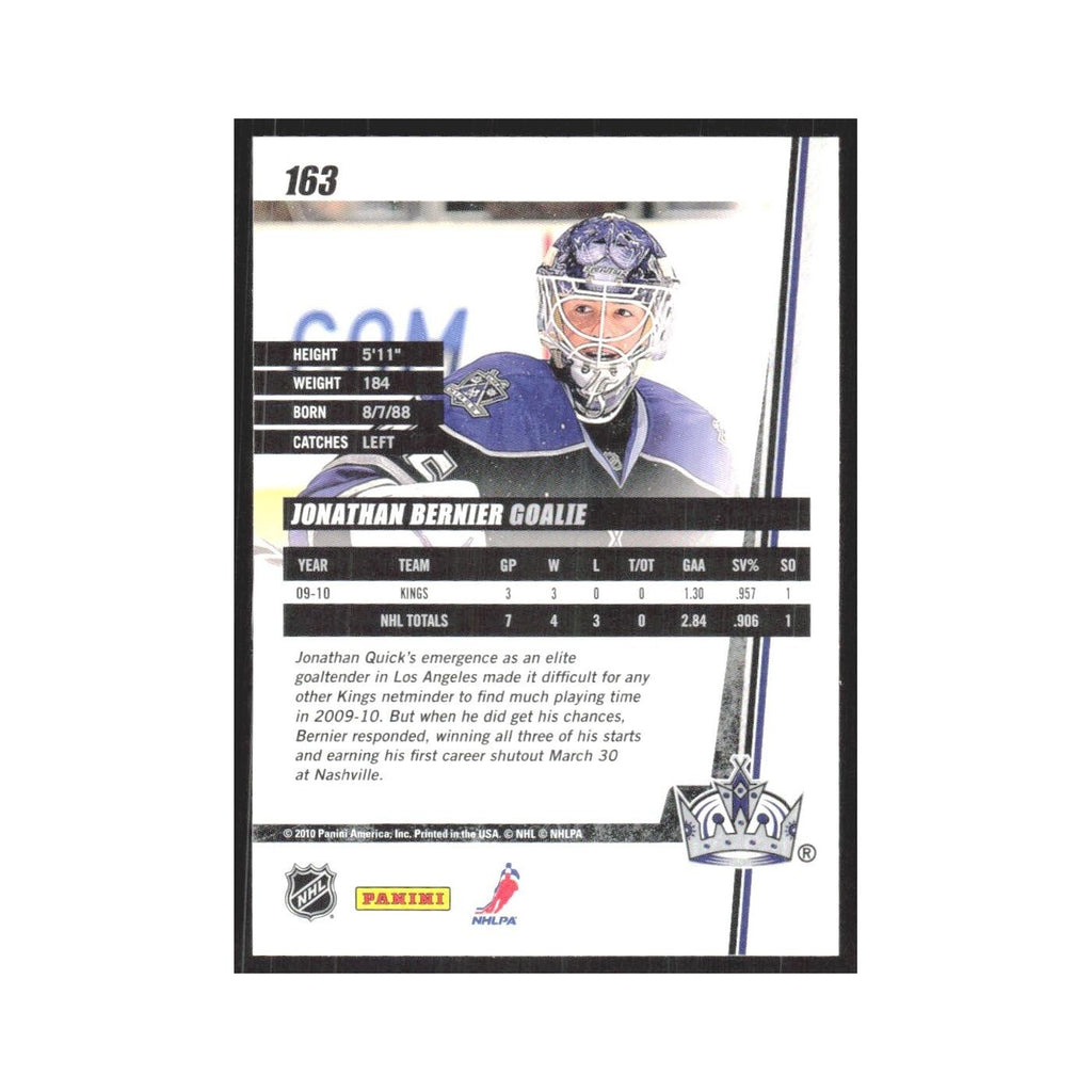2010 Donruss Jonathan Bernier Los Angeles Kings #163