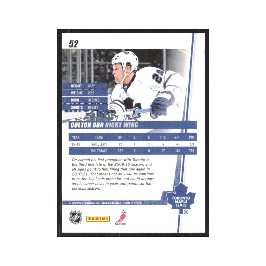 2010 Donruss Colton Orr Toronto Maple Leafs #52