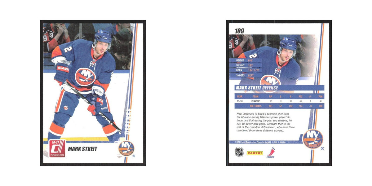 2010 Donruss Mark Streit New York Islanders #109