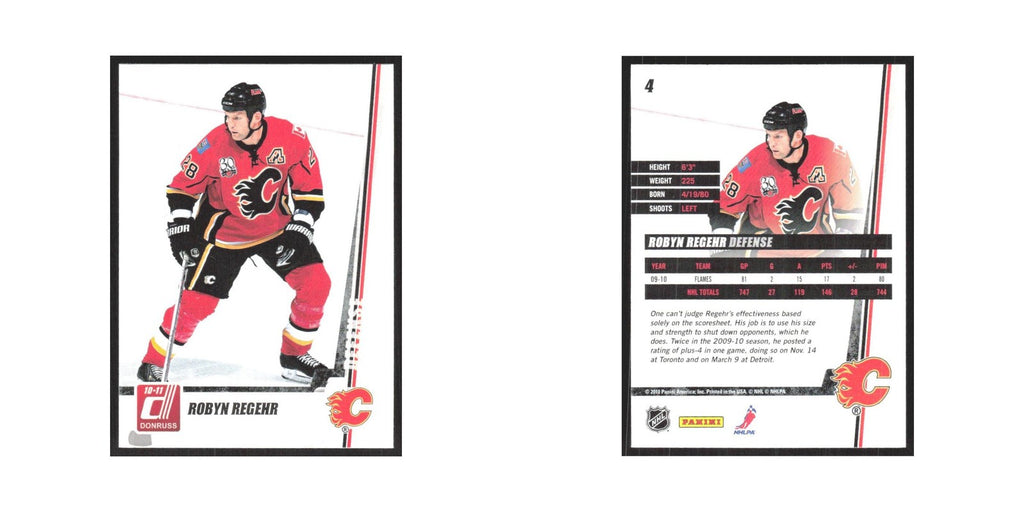2010 Donruss Robyn Regehr Calgary Flames #4