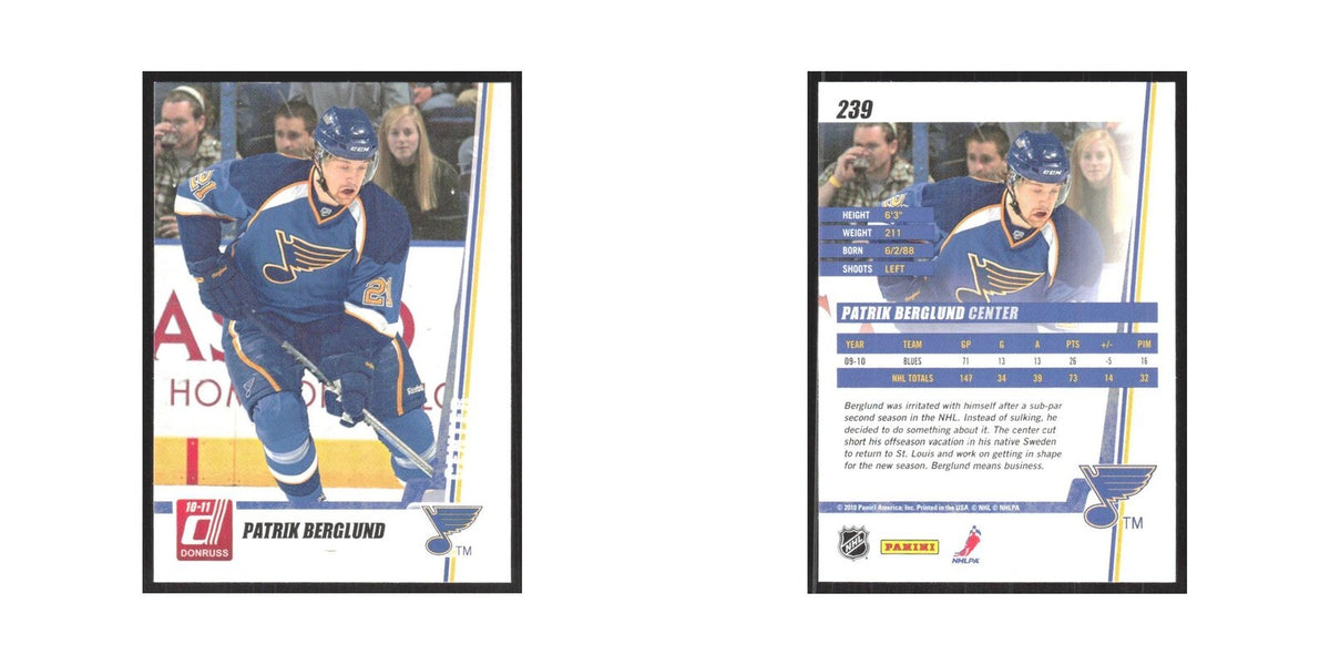 2010 Donruss Patrik Berglund St. Louis Blues #239