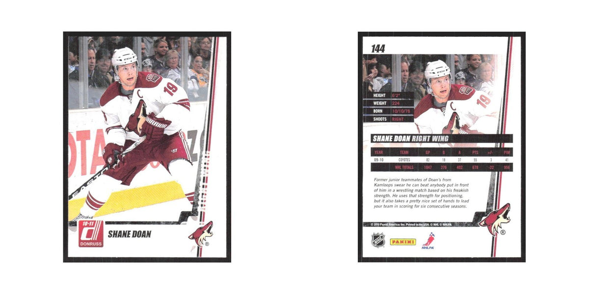 2010 Donruss Shane Doan Phoenix Coyotes #144