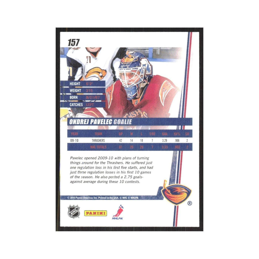 2010 Donruss Ondrej Pavelec Atlanta Thrashers #157