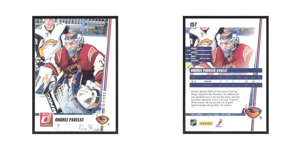 2010 Donruss Ondrej Pavelec Atlanta Thrashers #157