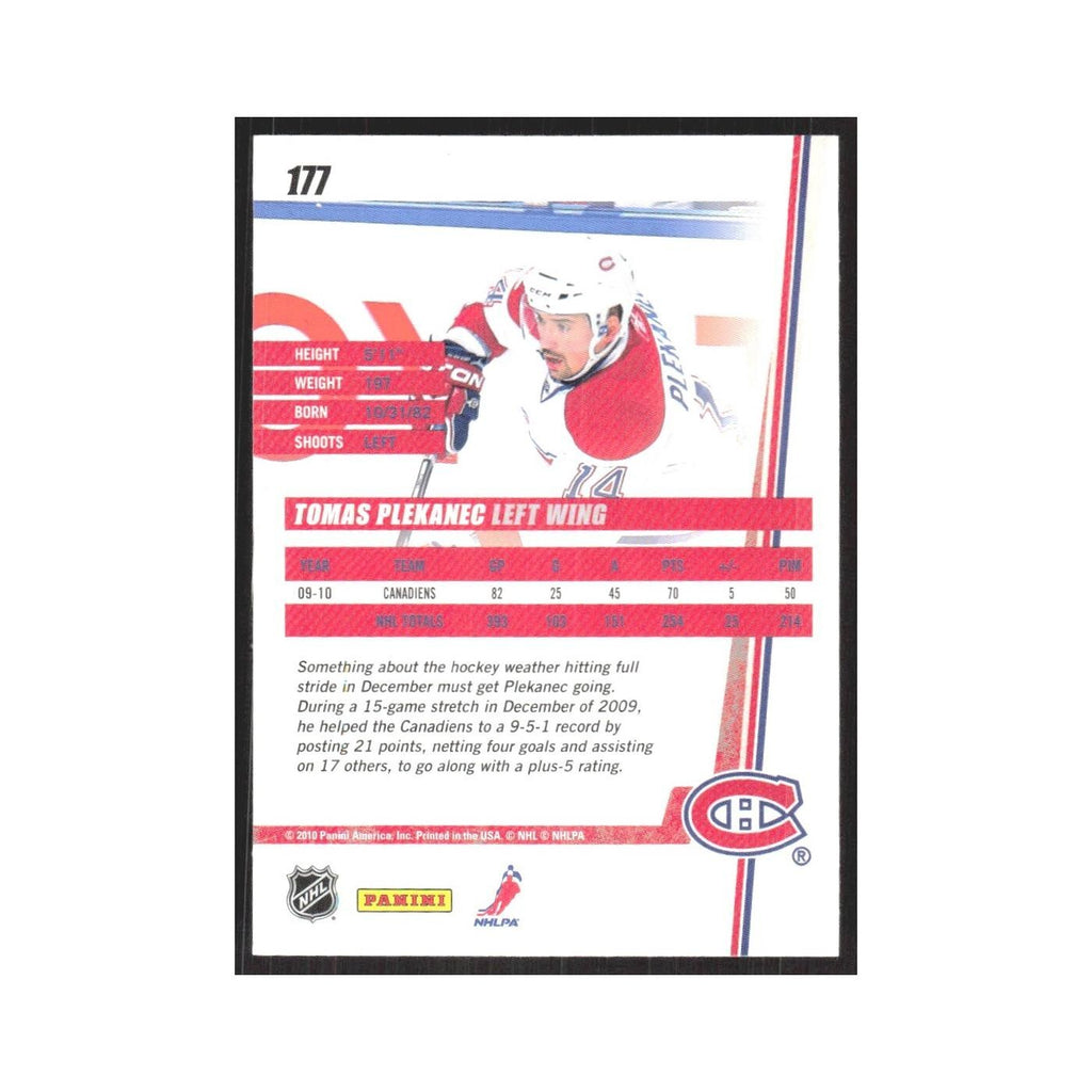 2010 Donruss Tomas Plekanec Montreal Canadiens #177