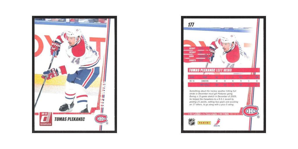 2010 Donruss Tomas Plekanec Montreal Canadiens #177