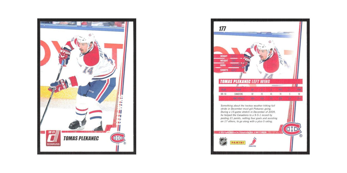 2010 Donruss Tomas Plekanec Montreal Canadiens #177