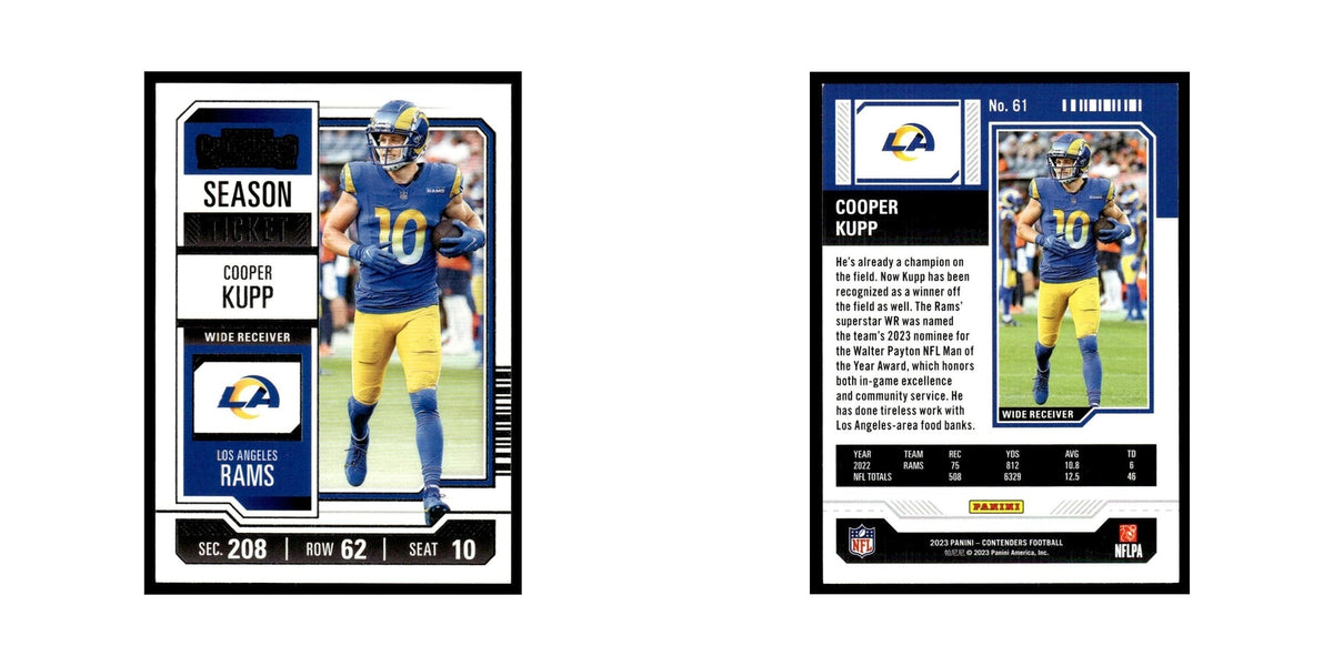 Cooper Kupp 2023 Panini Contenders #61 Los Angeles Rams Football Card NM