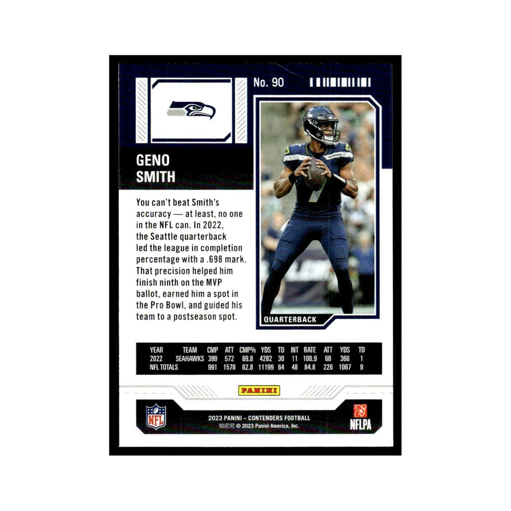 Geno Smith 2023 Panini Contenders #90 Seattle Seahawks Football Card NM