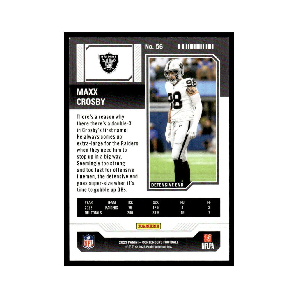 Maxx Crosby 2023 Panini Contenders Bronze #56 Las Vegas Raiders Football Card NM