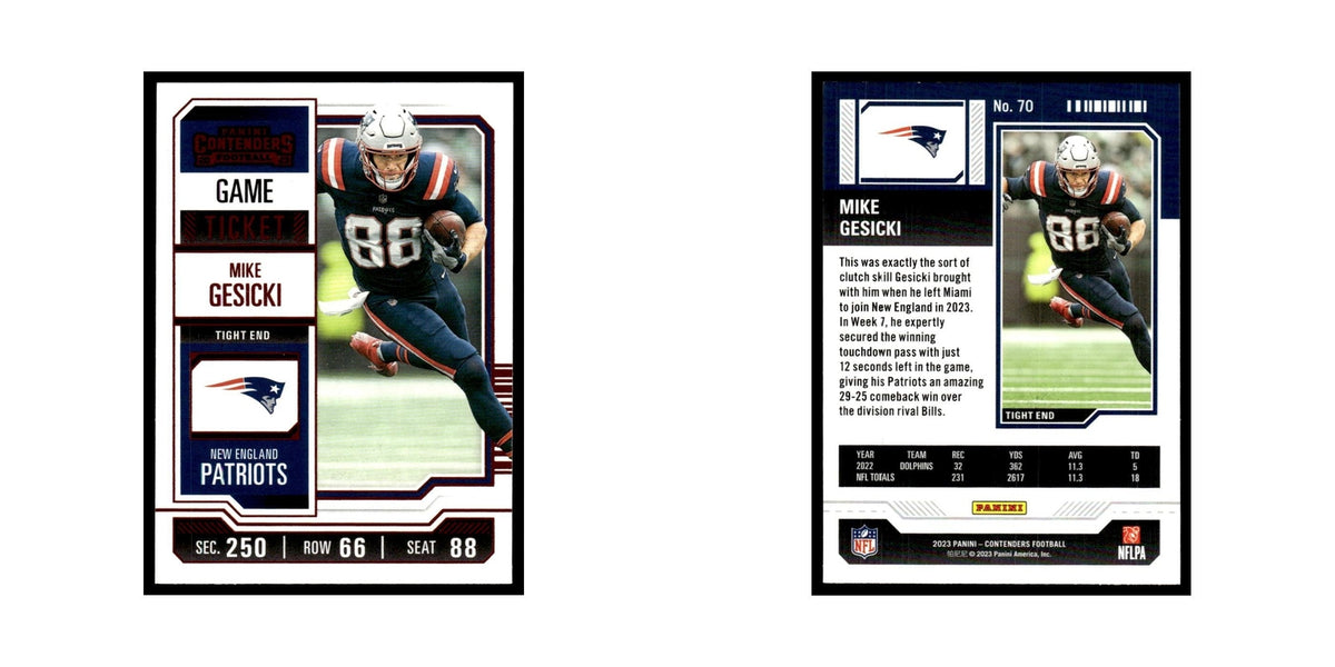 Mike Gesicki 2023 Panini Contenders Pink #70 New England Patriots NM