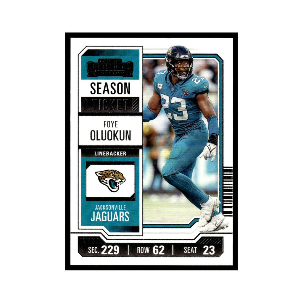 Foye Oluokun 2023 Panini Contenders #46 Jacksonville Jaguars Football Card NM
