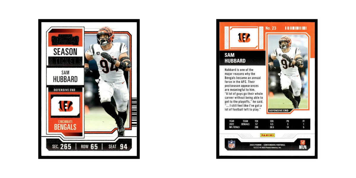 Sam Hubbard 2023 Panini Contenders #23 Cincinnati Bengals Football Card NM