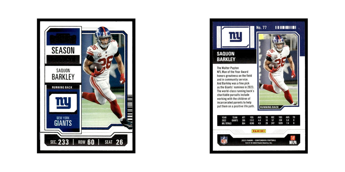 Saquon Barkley 2023 Panini Contenders #77 New York Giants Football Card NM