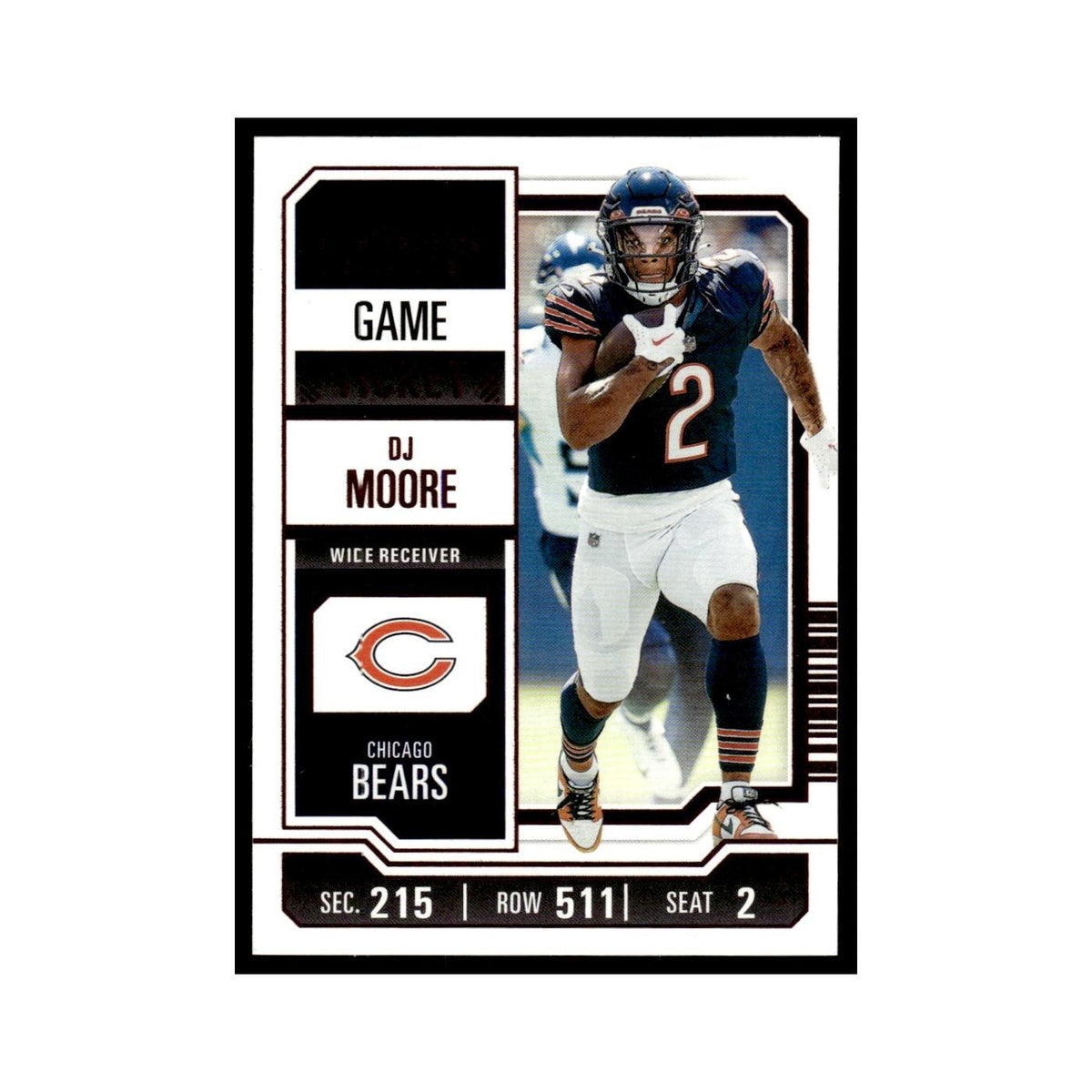 DJ Moore 2023 Panini Contenders Pink #18 Chicago Bears Football Card NM