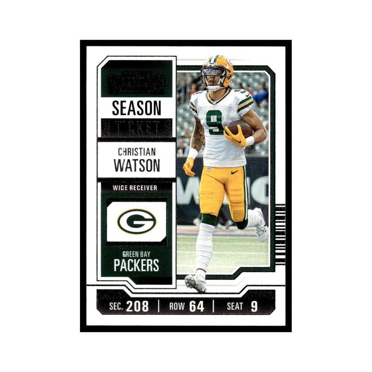 Christian Watson 2023 Panini Contenders #37 Green Bay Packers Football Card NM