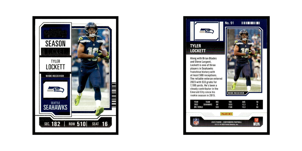 Tyler Lockett 2023 Panini Contenders #91 Seattle Seahawks Football Card NM