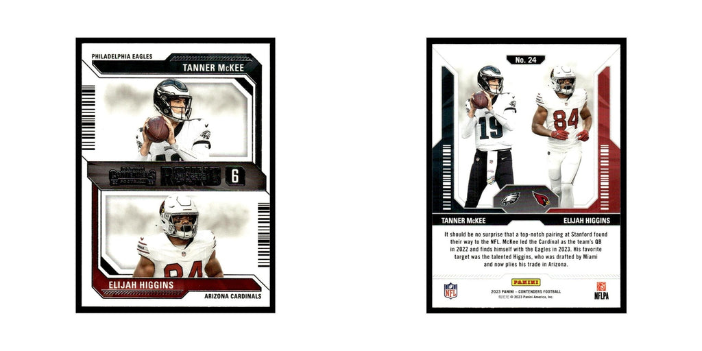 Elijah Higgins   Tanner McKee 2023 Panini Contenders #24 Football Card NM