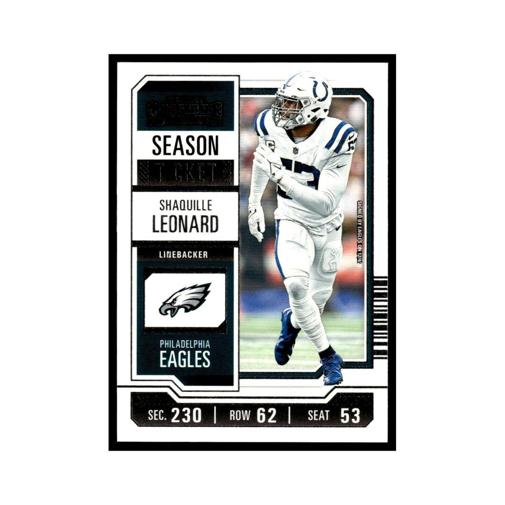 Shaquille Leonard 2023 Panini Contenders #45 Philadelphia Eagles NM