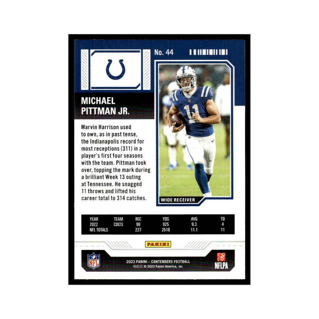 Michael Pittman Jr. 2023 Panini Contenders Pink #44 Indianapolis Colts NM
