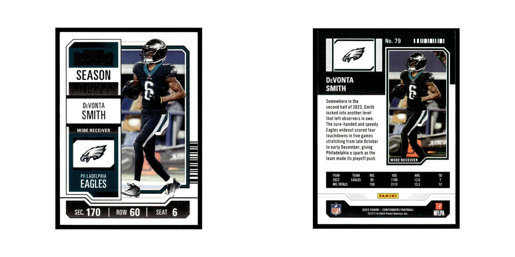 DeVonta Smith 2023 Panini Contenders #79 Philadelphia Eagles Football Card NM