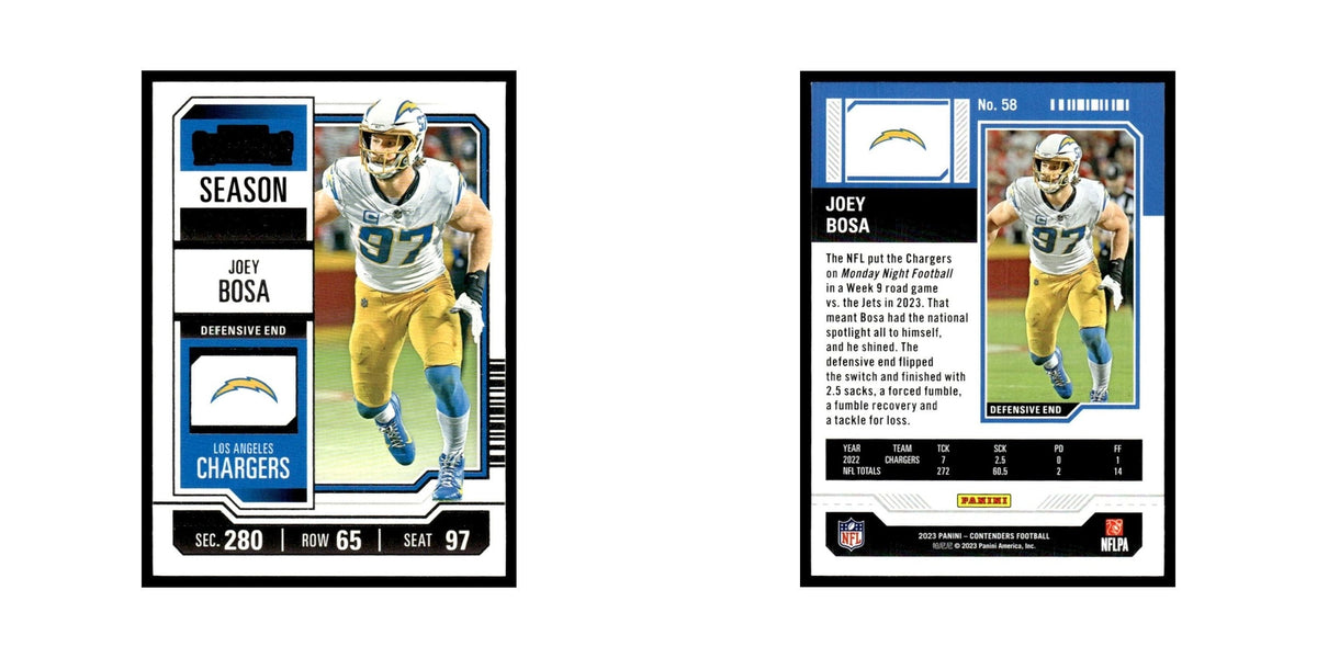 Joey Bosa 2023 Panini Contenders #58 Los Angeles Chargers Football Card NM
