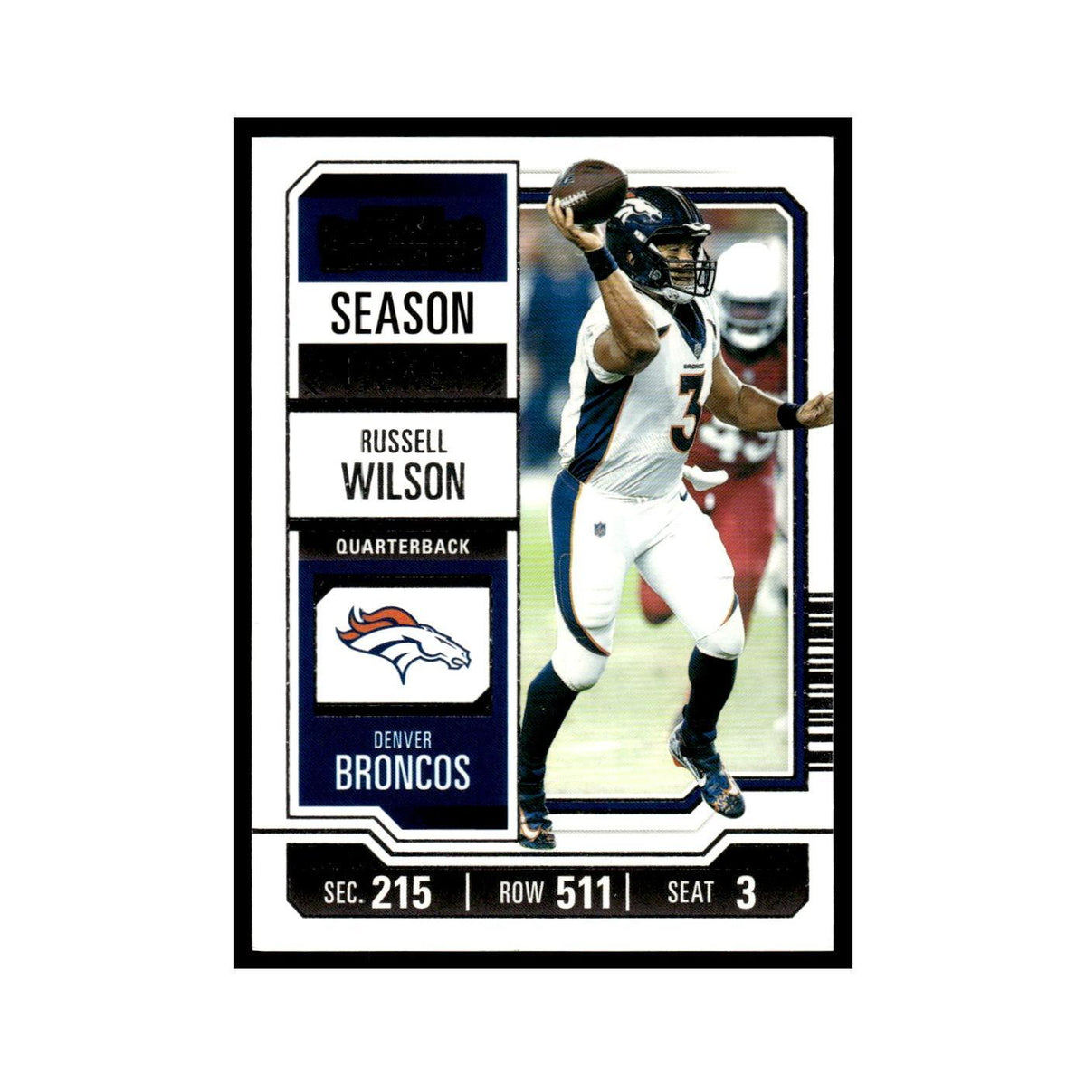 Russell Wilson 2023 Panini Contenders #32 Denver Broncos Football Card NM