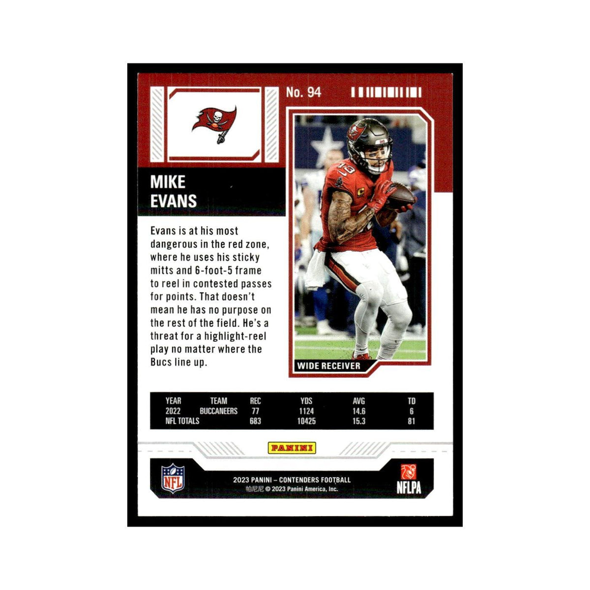 Mike Evans 2023 Panini Contenders #94 Tampa Bay Buccaneers Football Card NM
