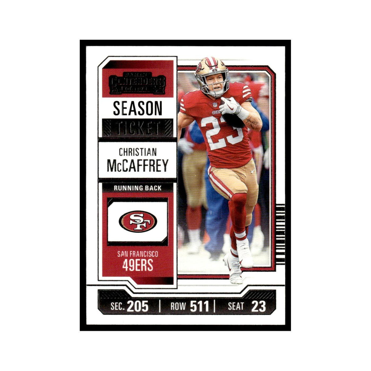 Christian McCaffrey 2023 Panini Contenders #87 San Francisco 49ers NM
