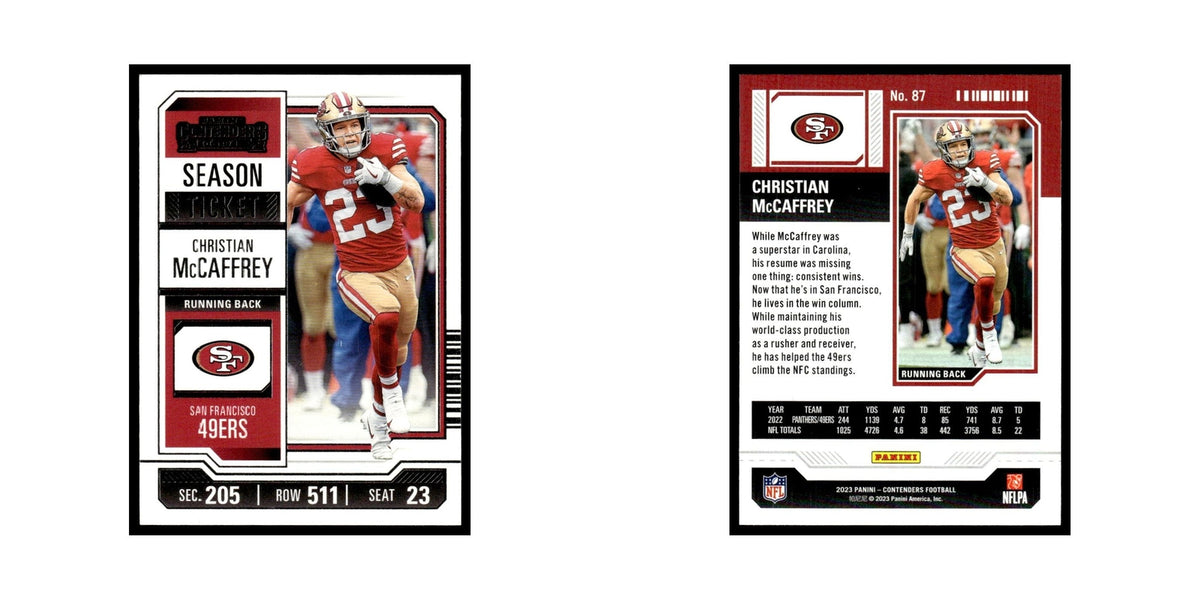 Christian McCaffrey 2023 Panini Contenders #87 San Francisco 49ers NM