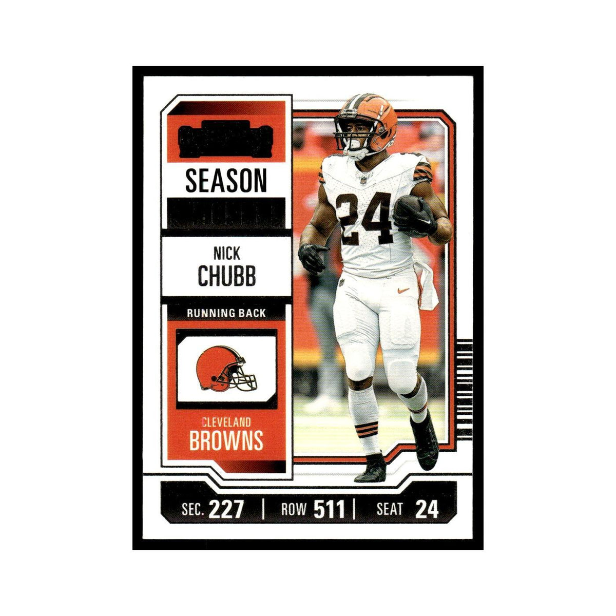 Nick Chubb 2023 Panini Contenders #26 Cleveland Browns Football Card NM