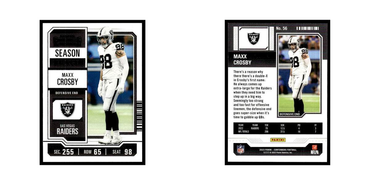 Maxx Crosby 2023 Panini Contenders #56 Las Vegas Raiders Football Card NM