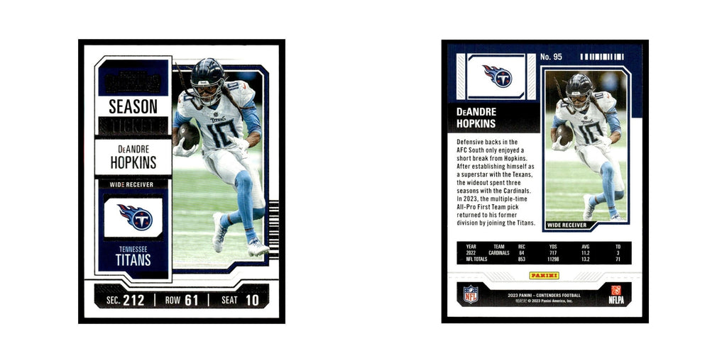 DeAndre Hopkins 2023 Panini Contenders #95 Tennessee Titans Football Card NM