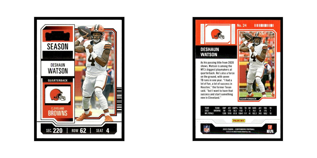 Deshaun Watson 2023 Panini Contenders #24 Cleveland Browns Football Card NM