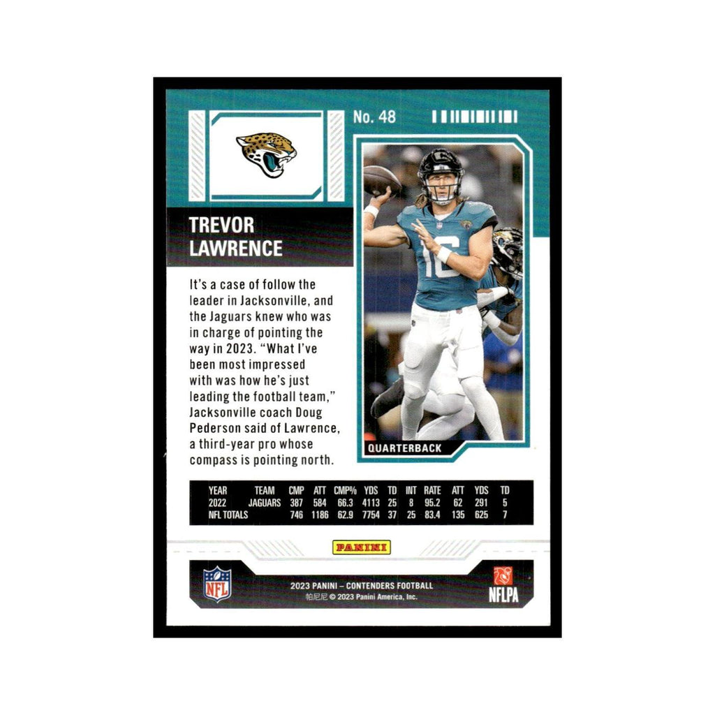 Trevor Lawrence 2023 Panini Contenders Bronze #48 Jacksonville Jaguars NM